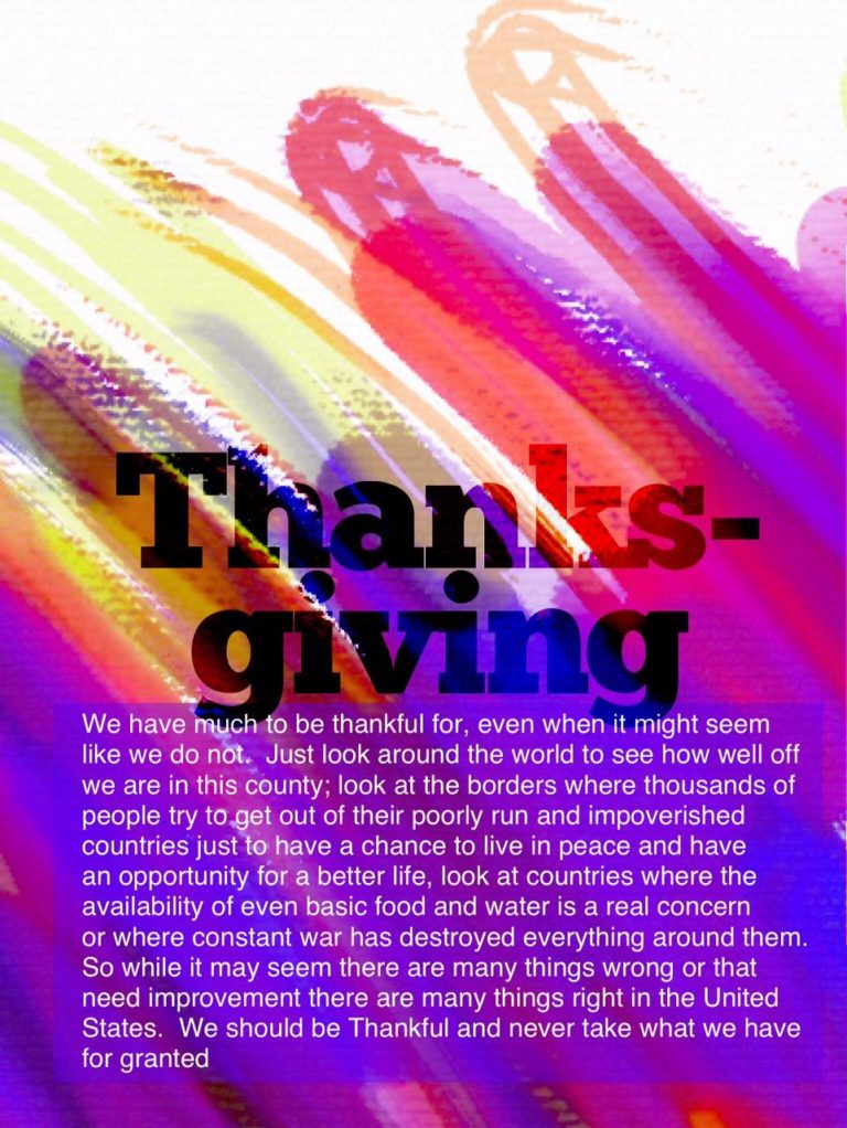 Thanksgiving Message 2018
